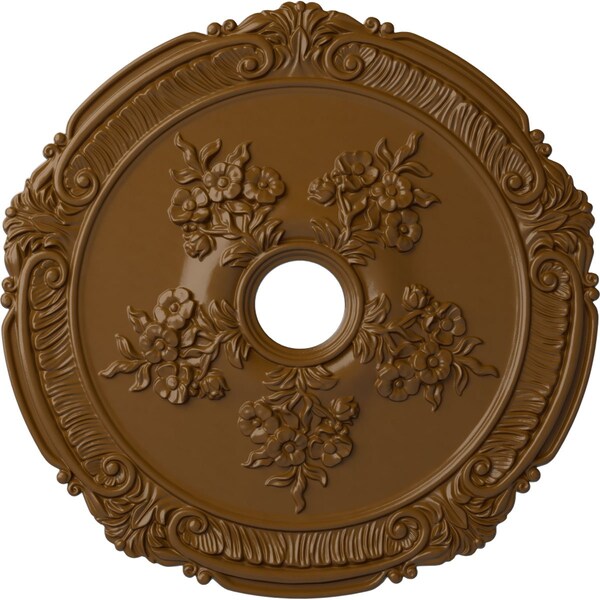 Ekena Millwork Attica with Rose Ceiling Medallion (Canopies up to 4 1/2"), 26"OD x 3 3/4"ID x 1 1/2"P, Smokey Topaz CM26ATSTF - main
